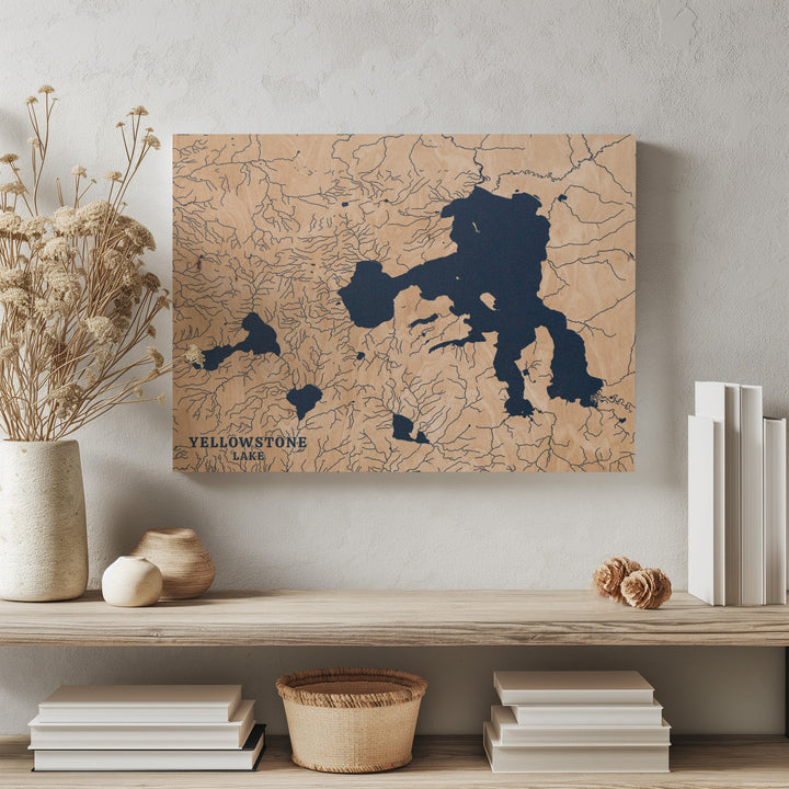 Yellowstone Lake, Wyoming Lake Map