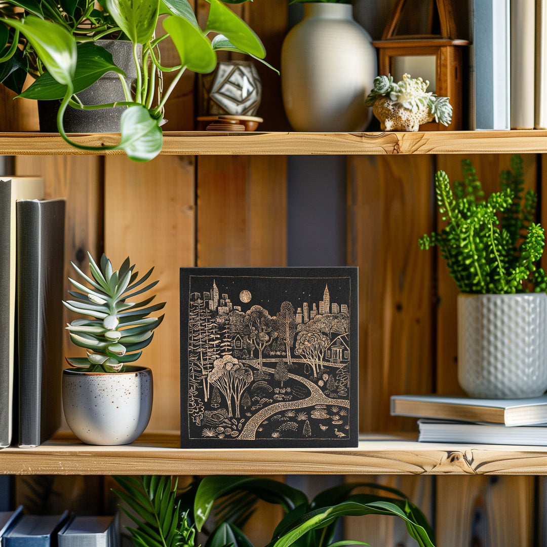 New York City Central Park Engraved Illustration