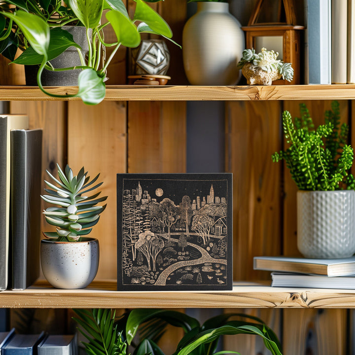 New York City Central Park Engraved Illustration