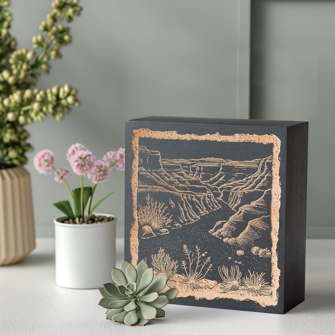 Utah Canyonlands Engraved Illustration