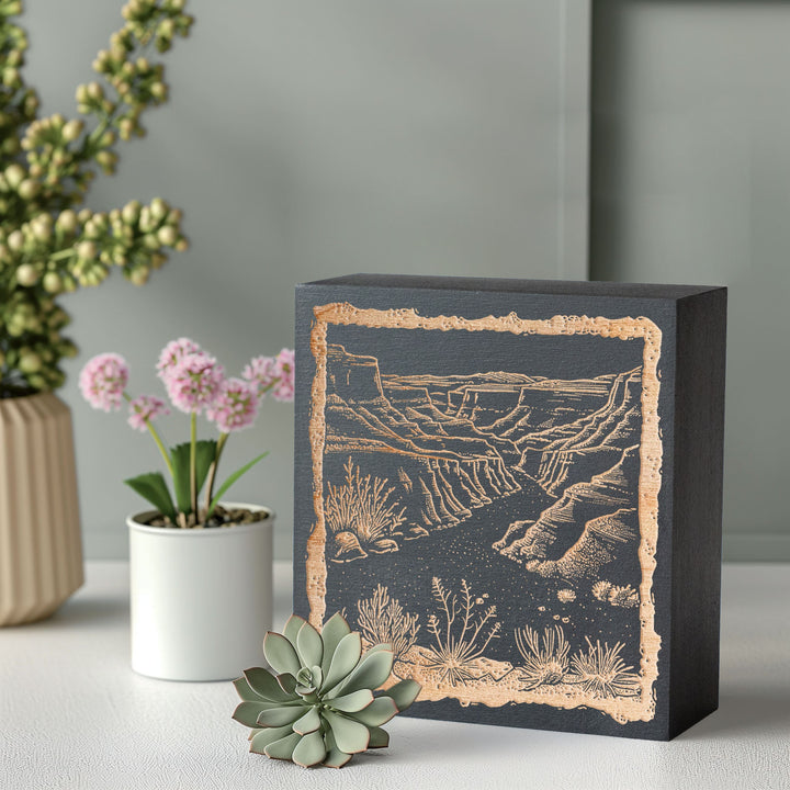 Utah Canyonlands Engraved Illustration