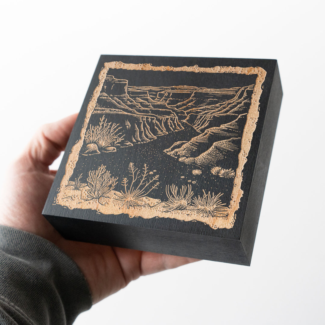 Utah Canyonlands Engraved Illustration