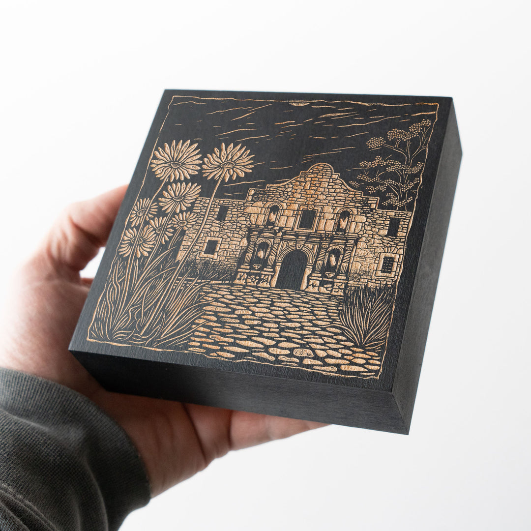 Texas Alamo Engraved Illustration