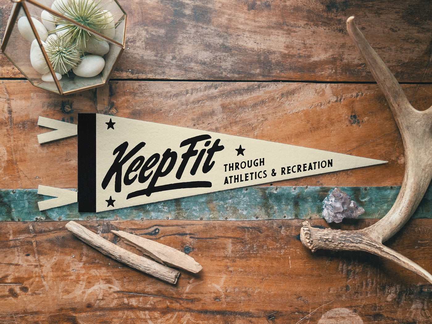 Keep Fit Felt Pennant