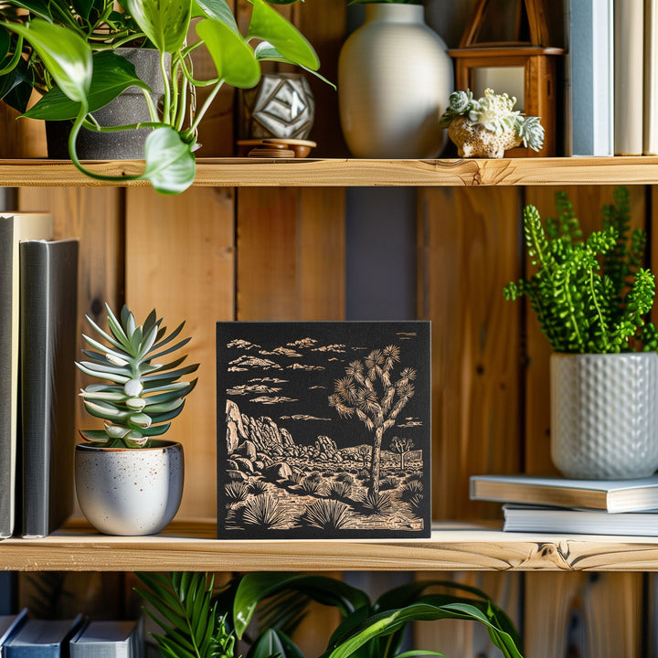 California Joshua Tree Engraved Illustration