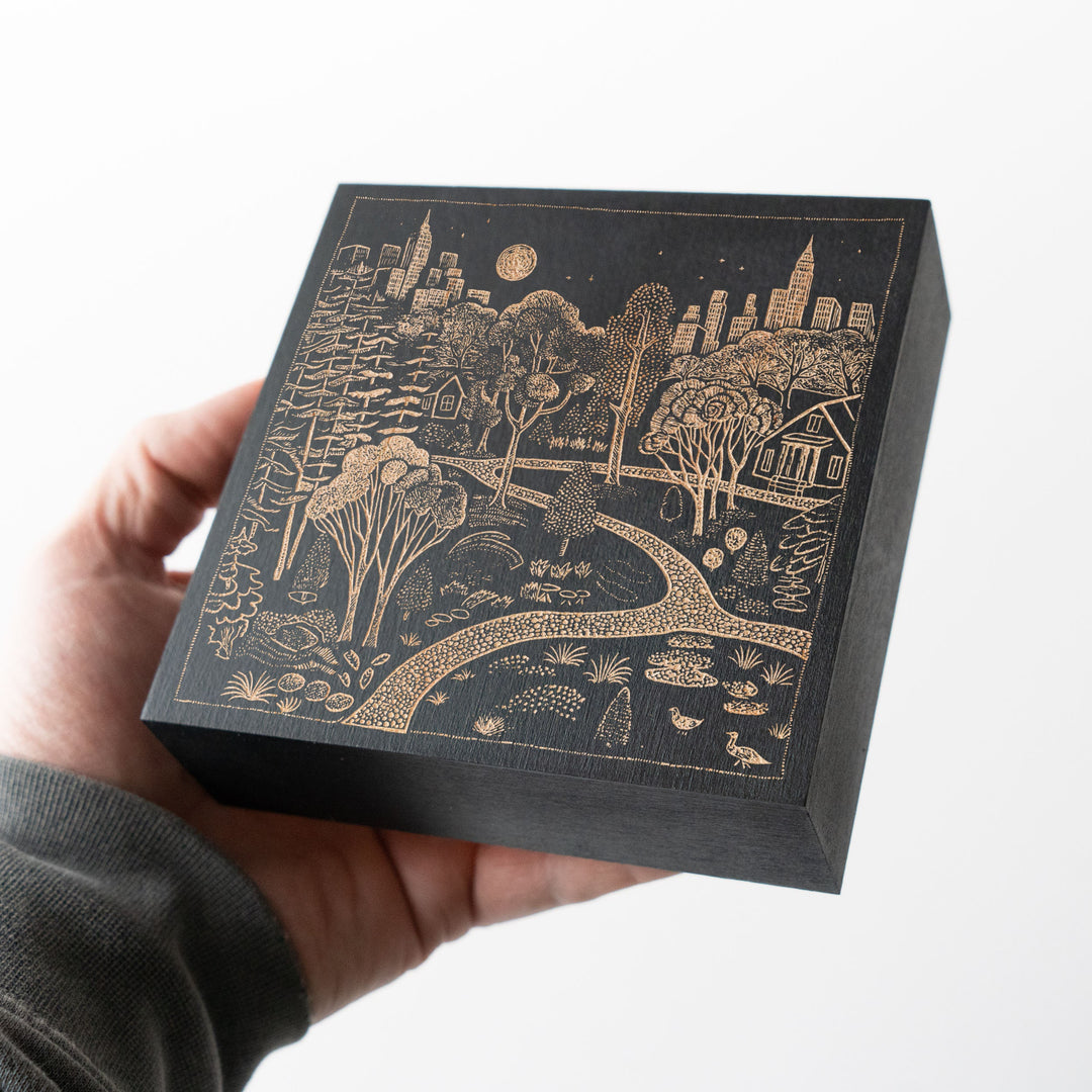 New York City Central Park Engraved Illustration