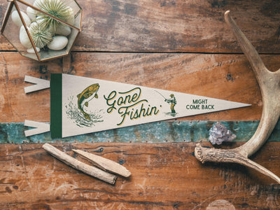 Gone Fishin' Felt Pennant