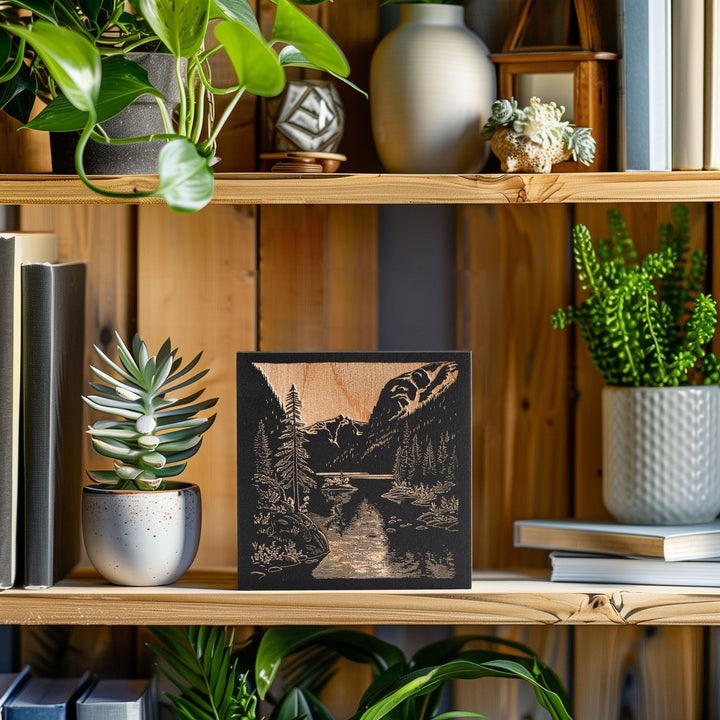 シェルフ Alaska Misty Fjords Engraved Illustration – Benoit's Design Co.