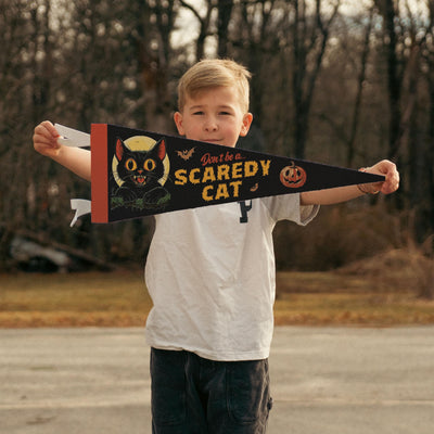 Don't Be A Scaredy Cat Felt Pennant