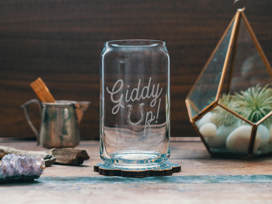 Giddy Up Lucky Horseshoe Glasses