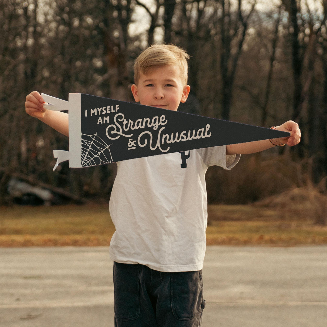 I Myself Am Strange &amp; Unusual Felt Pennant