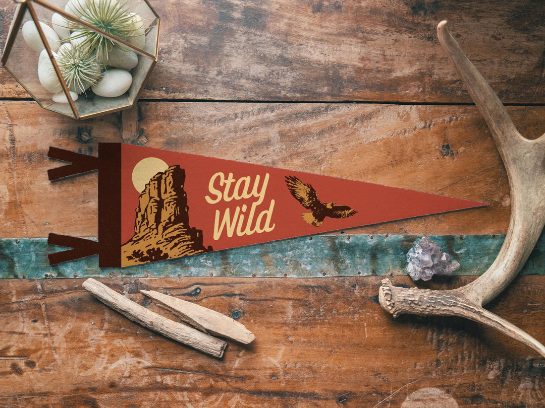 Stay Wild Felt Pennant