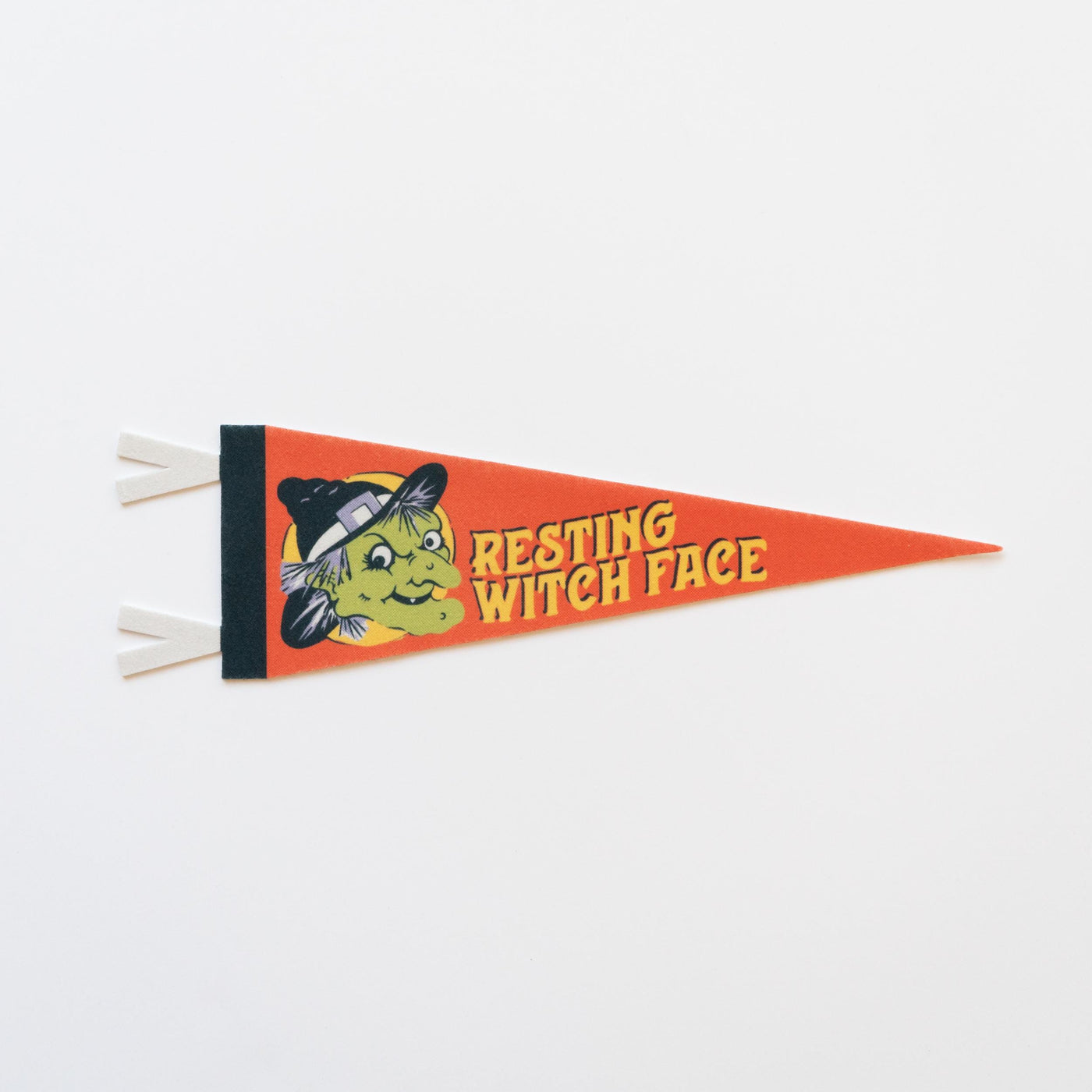 Resting Witch Face Felt Pennant Banner