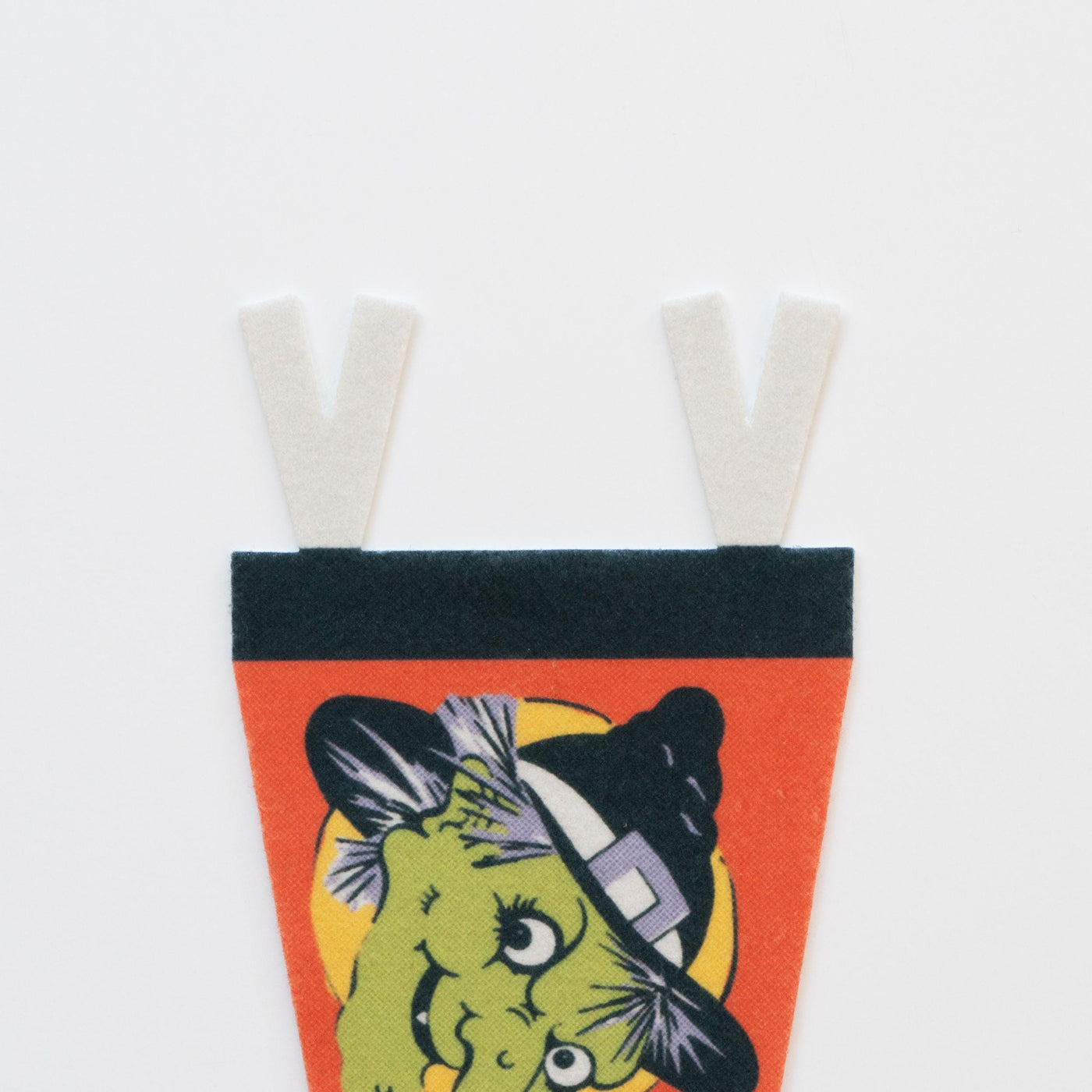 Resting Witch Face Felt Pennant Banner