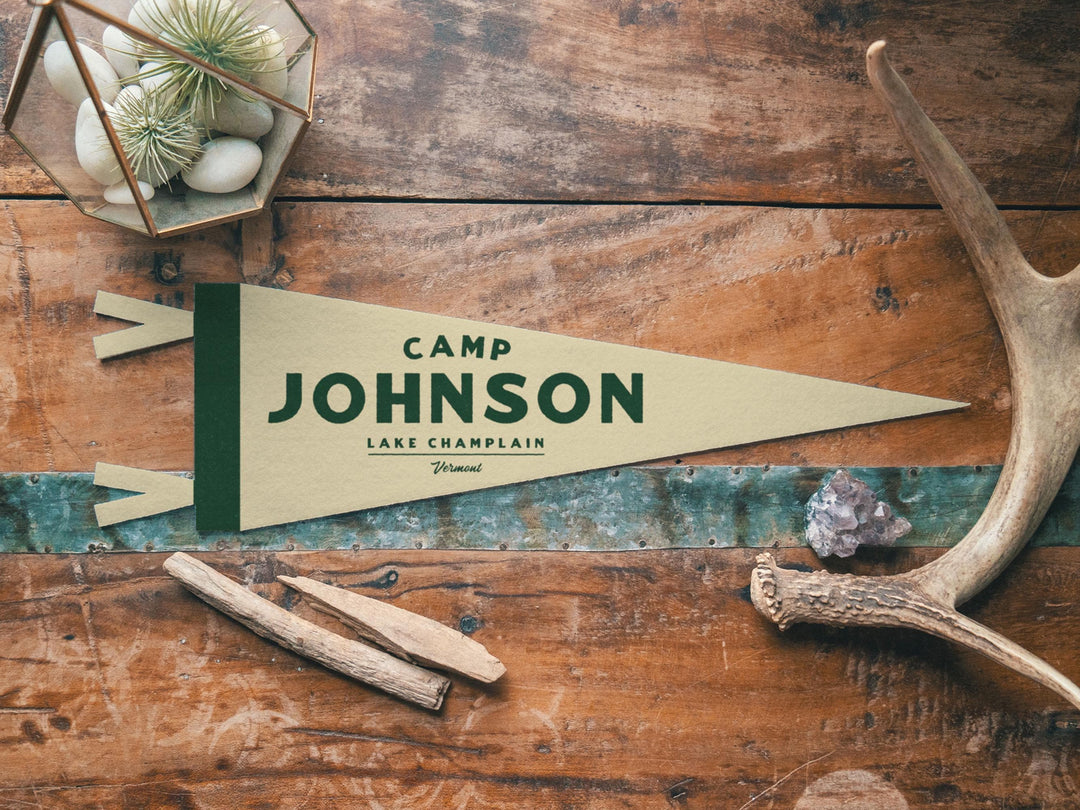 Custom Heritage Camp Name Sign Felt Pennant
