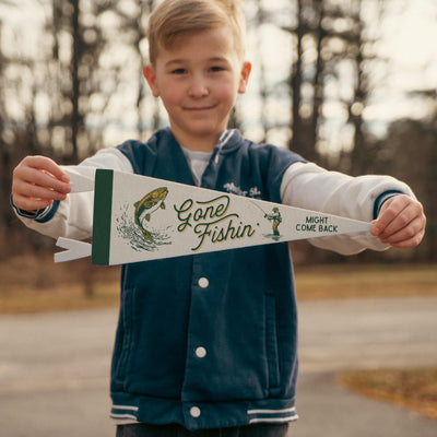 Gone Fishin' Felt Pennant