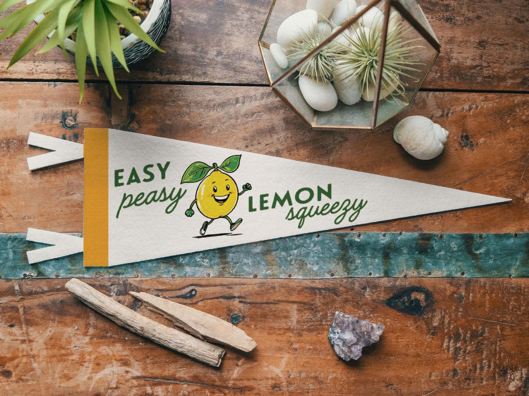 Easy Peasy Lemon Squeezy Felt Pennant