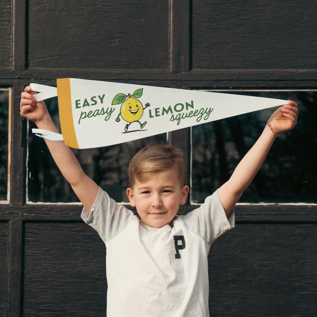 Easy Peasy Lemon Squeezy Felt Pennant