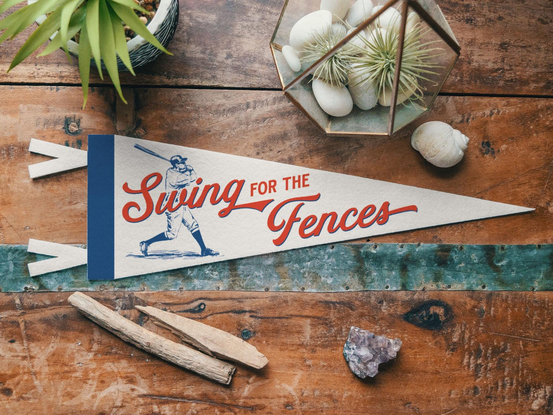 Swing for the Fences Felt Pennant