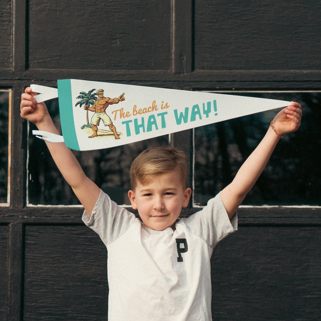 The Beach is That Way Felt Pennant