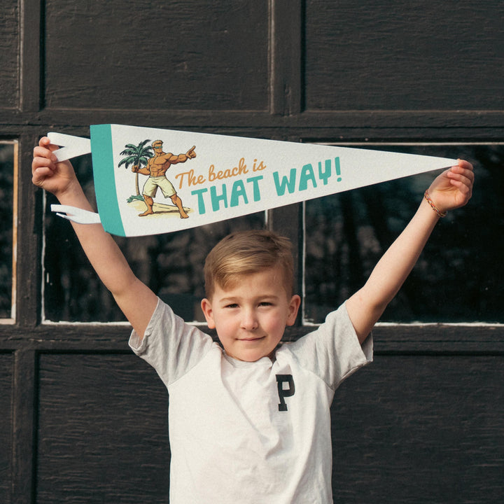 The Beach is That Way Felt Pennant