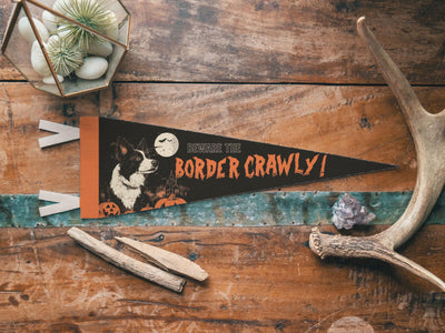 Beware The Border Crawly Felt Pennant