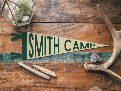 Personalized Classic Camp Name Sign Felt Pennant