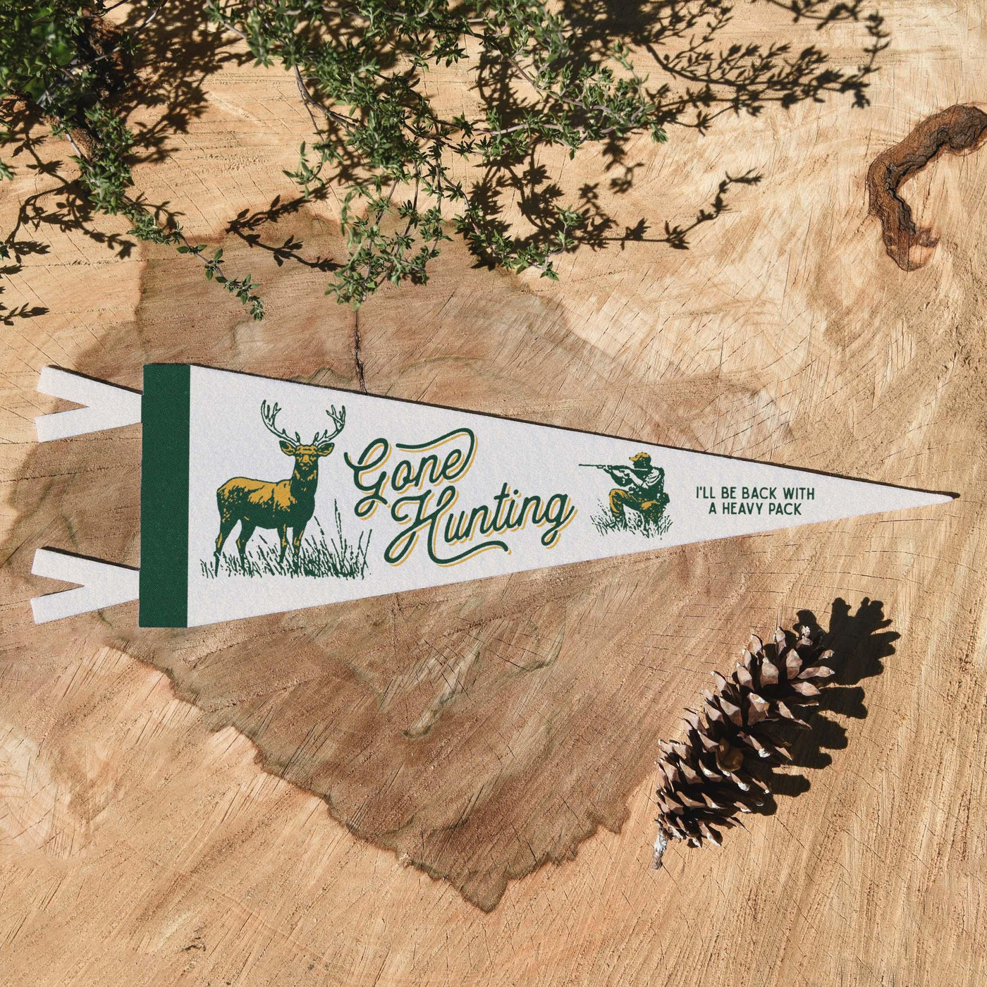 Gone Hunting Felt Pennant