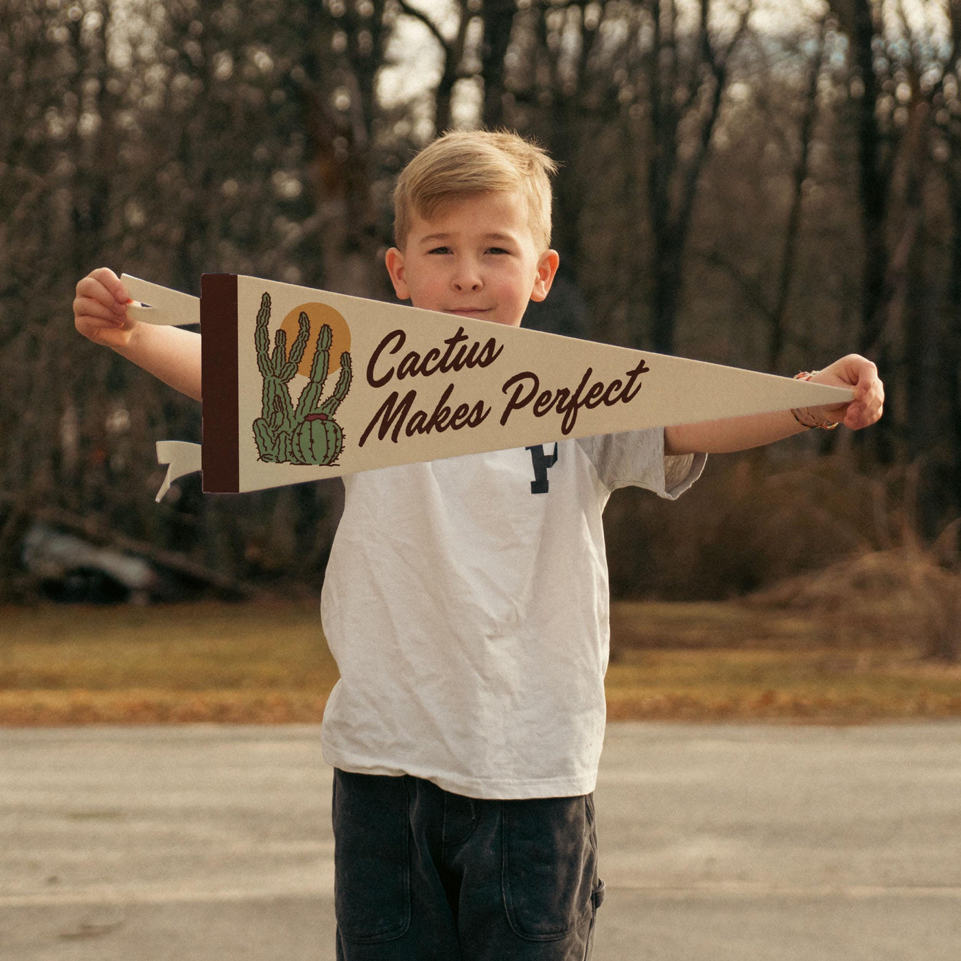 Cactus Makes Perfect Felt Pennant