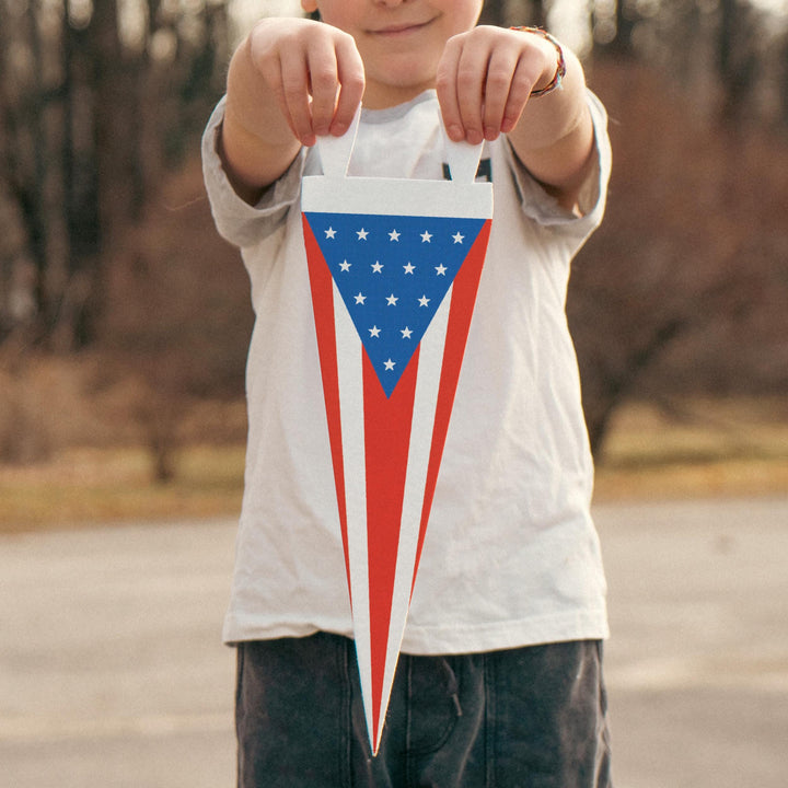 American Flag Felt Pennant