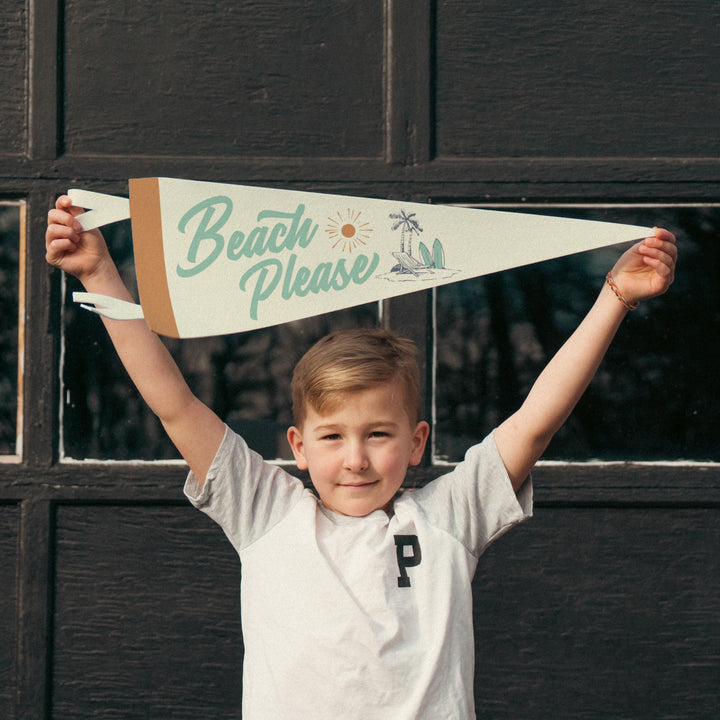 Beach Please Felt Pennant