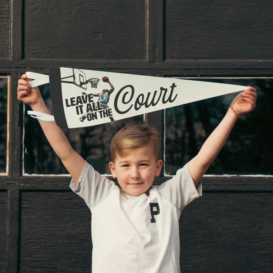 Basketball Leave it all on the Court Felt Pennant