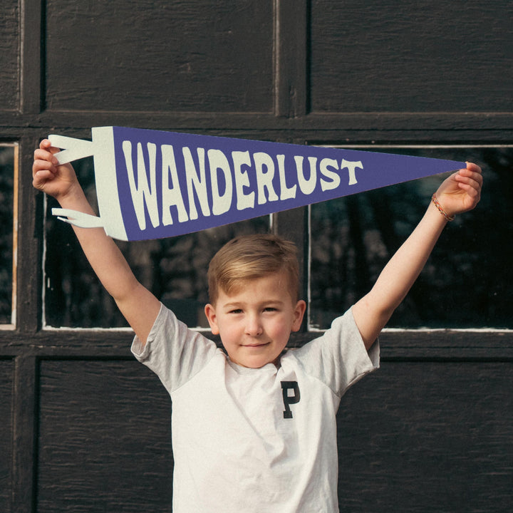 Wanderlust Felt Camp Pennant