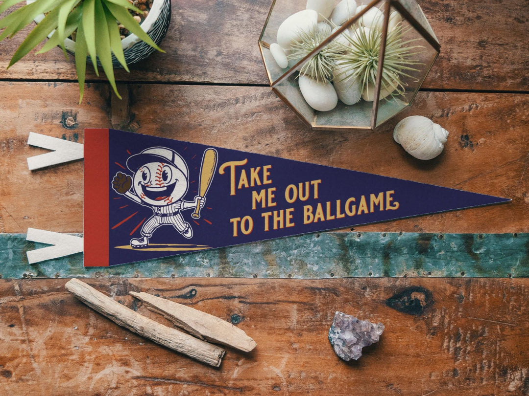 Take Me Out to the Ballgame Felt Pennant