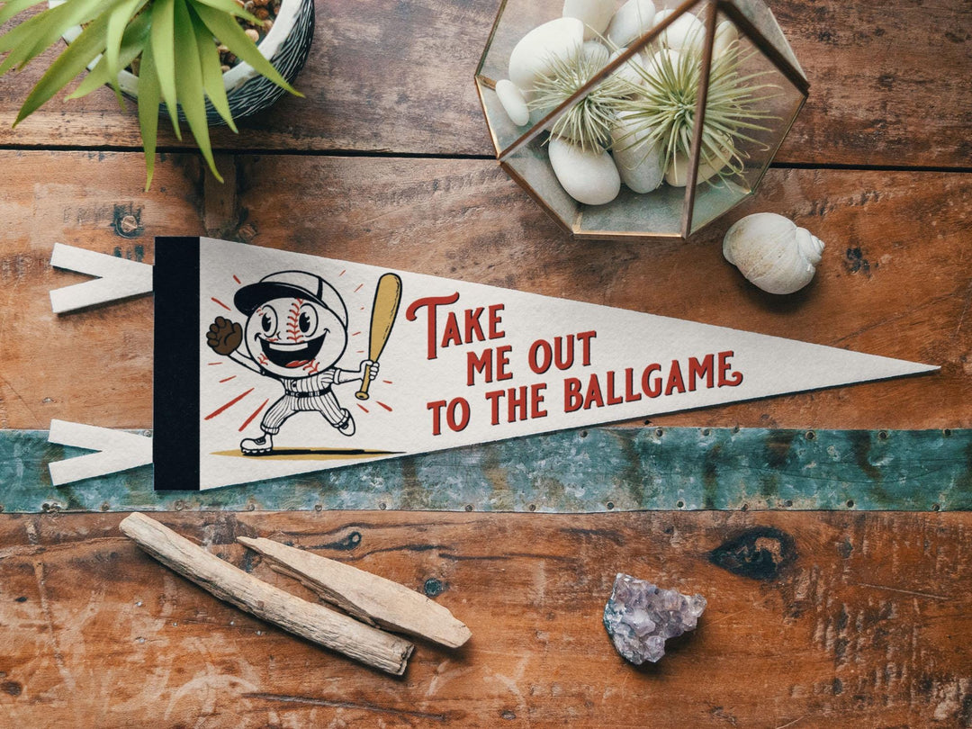 Take Me Out to the Ballgame Felt Pennant