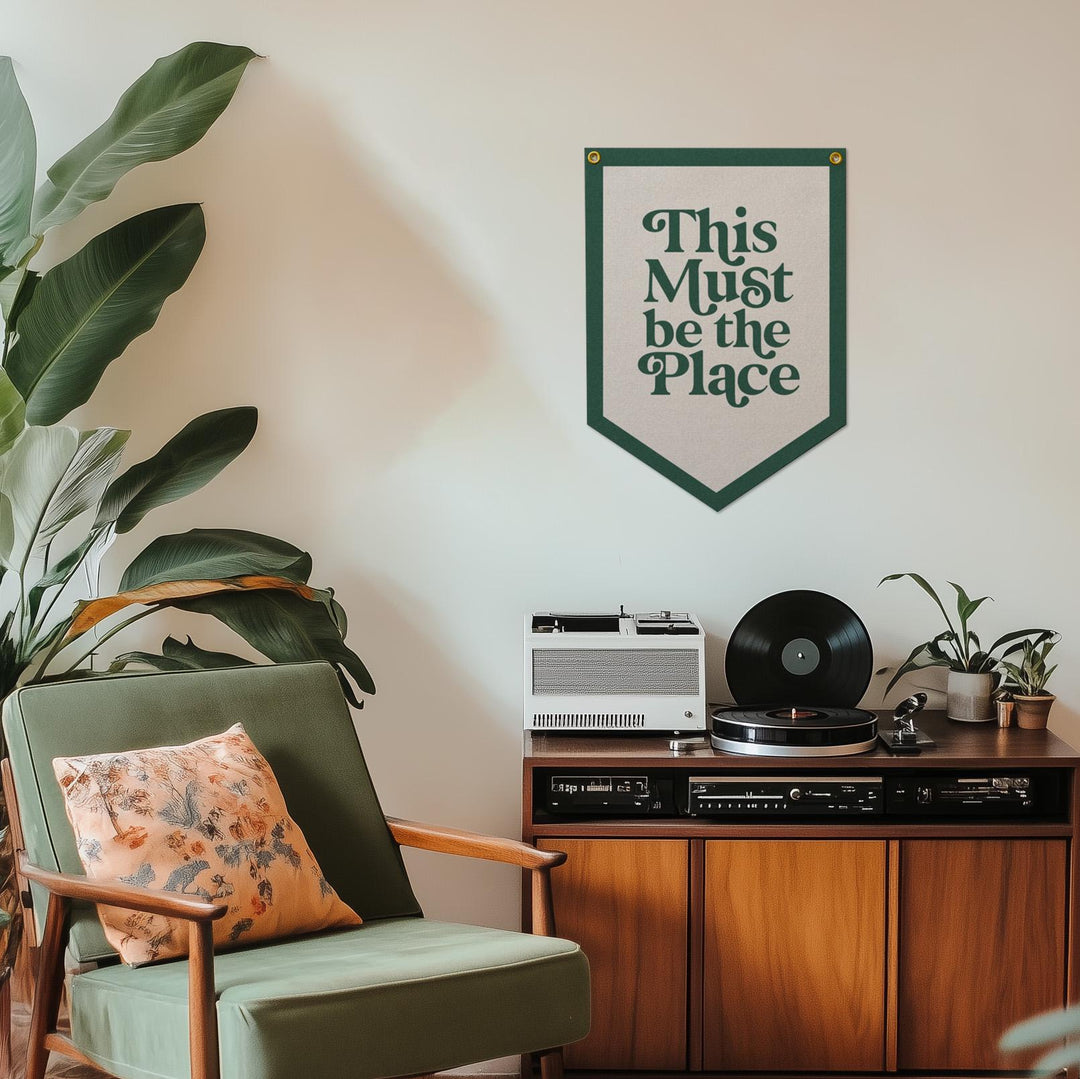 This Must Be The Place Felt Camp Flag
