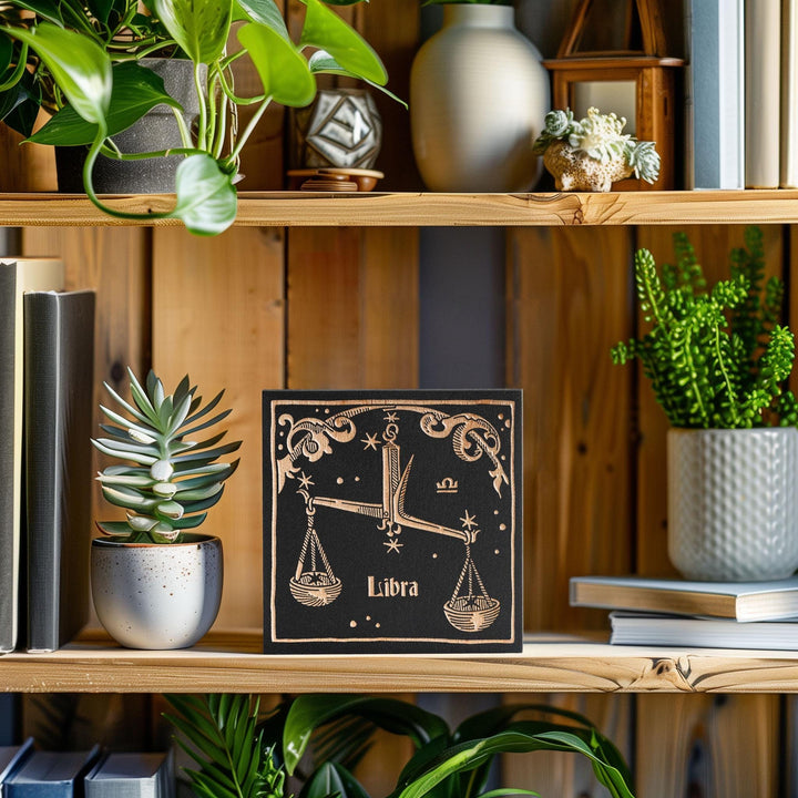 Libra Zodiac Engraved Illustration