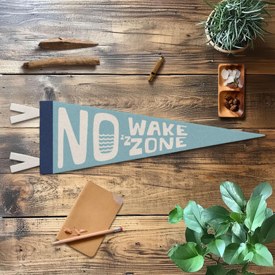 No Wake Zone Felt Pennant