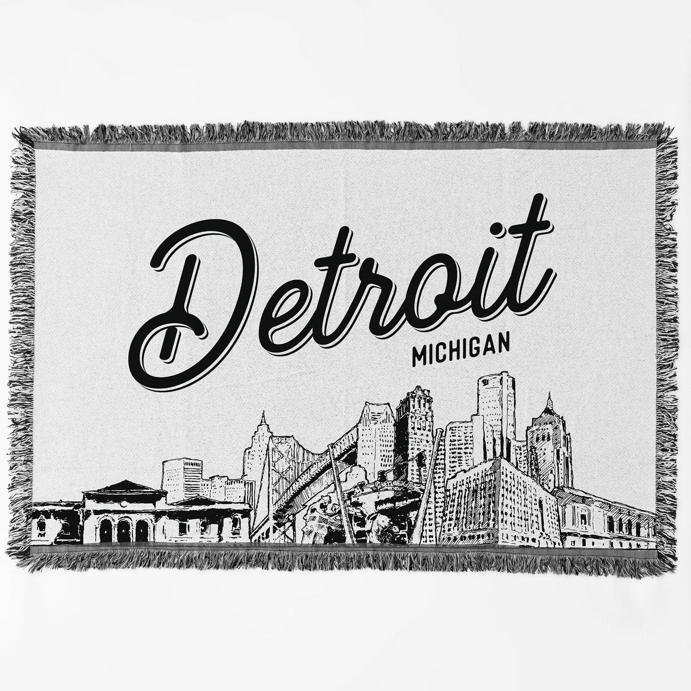 Detroit Michigan City Blanket