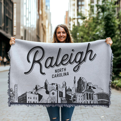 Raleigh North Carolina City Blanket