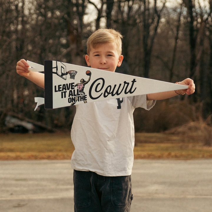 Basketball Leave it all on the Court Felt Pennant