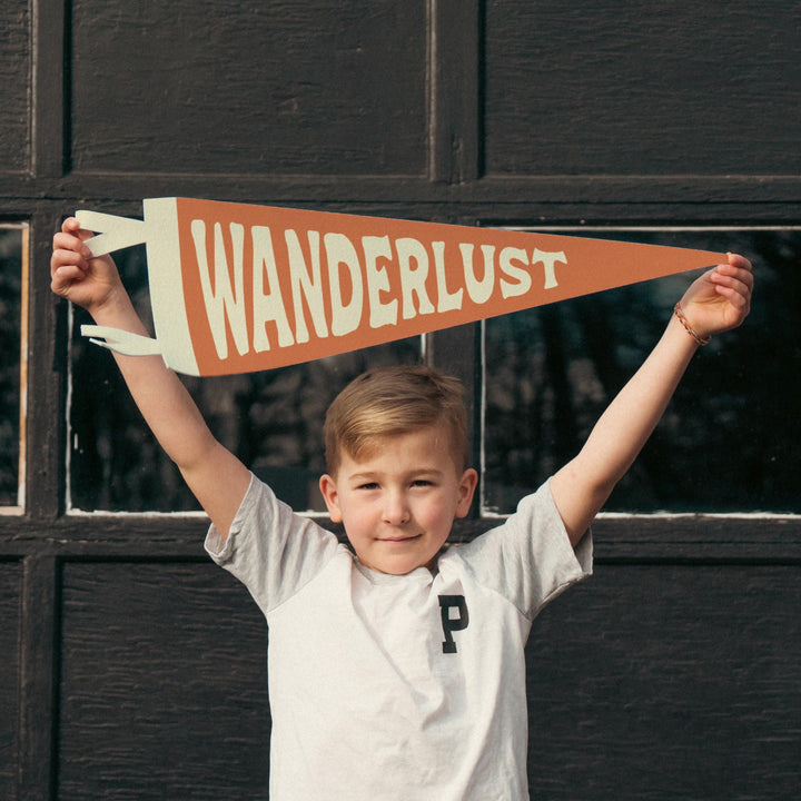 Wanderlust Felt Camp Pennant