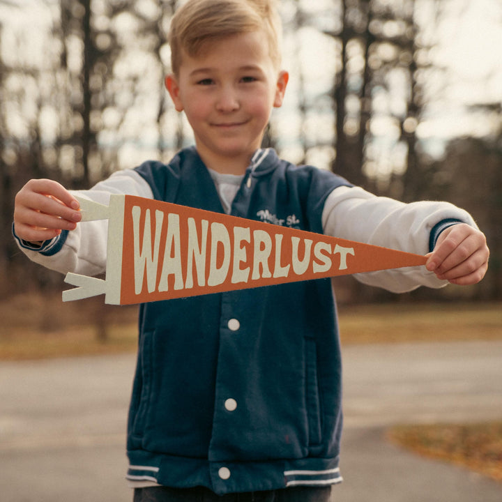Wanderlust Felt Camp Pennant