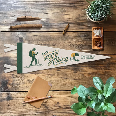 Gone Hiking Felt Pennant