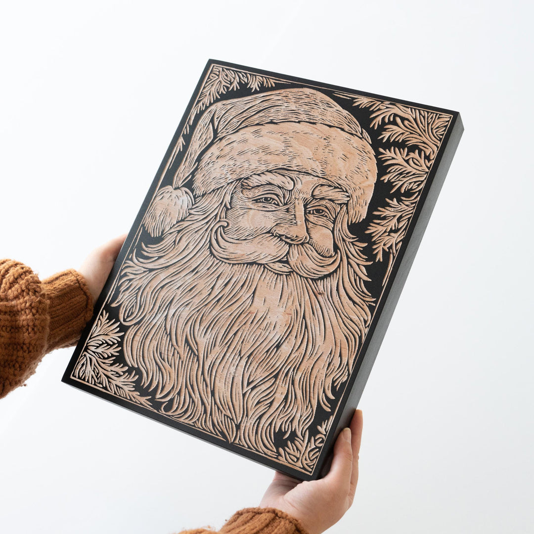 Santa Engraved Illustration