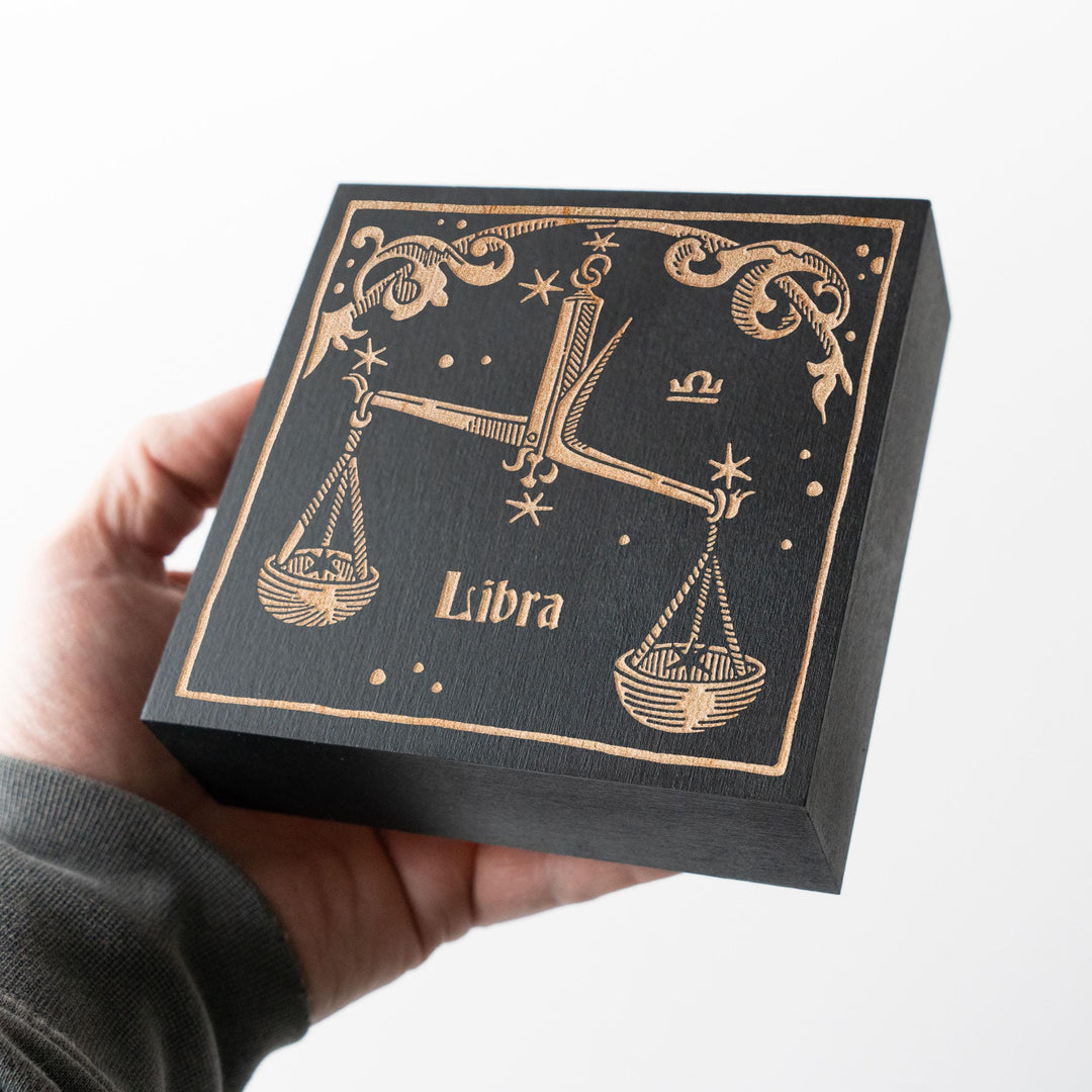 Libra Zodiac Engraved Illustration