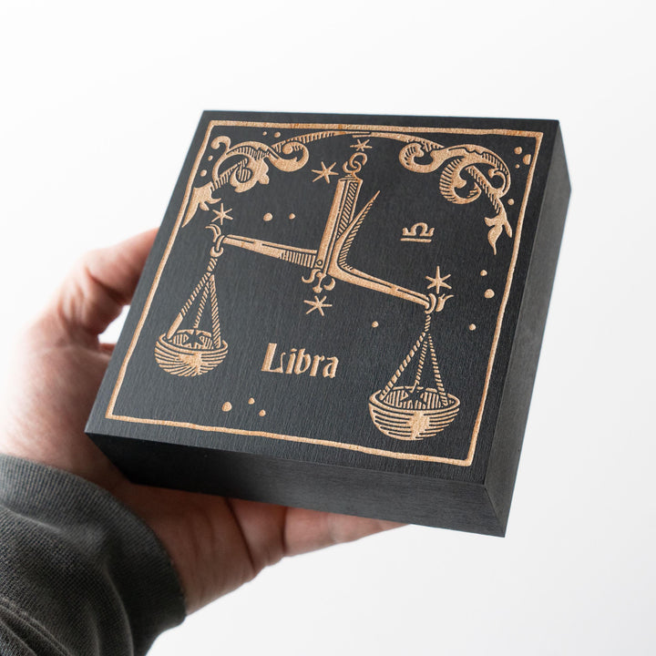 Libra Zodiac Engraved Illustration