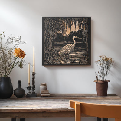 a picture of a bird sitting on top of a wooden table