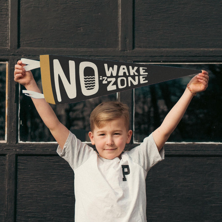 No Wake Zone Felt Pennant