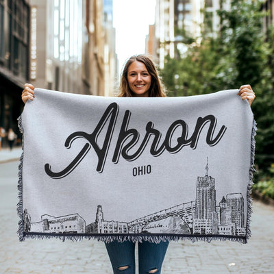 Akron Ohio City Blanket